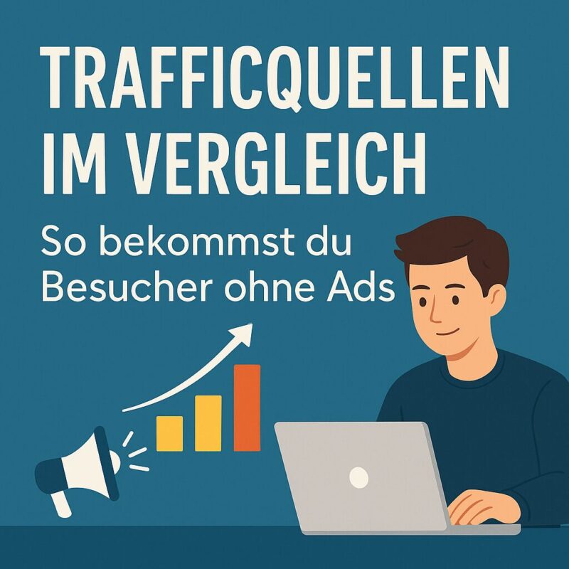 Digitale Grafik zeigt verschiedene Online-Trafficquellen im Vergleich – ohne Werbung