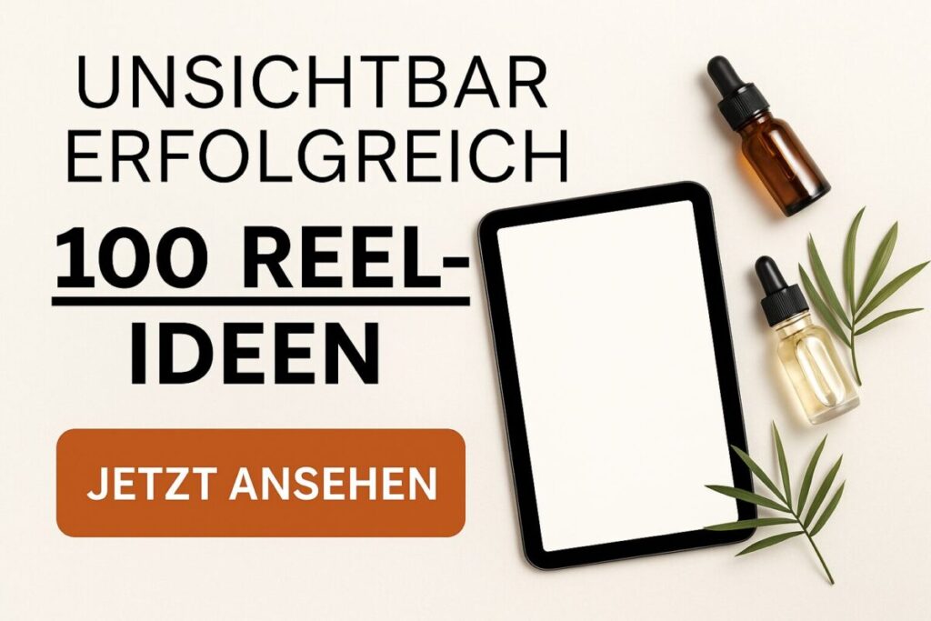 Visual zum kostenlosen eBook mit 100 Ideen für Instagram Reels ohne Gesicht – inklusive ChatGPT-Prompt für Content-Erstellung
