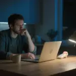 Online Business starten Nachteile: Ein Vater kennt sie und arbeitet trotzdem diszipliniert an seinem Ziel.