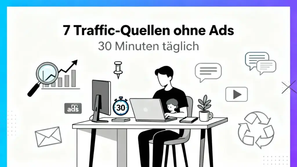 7 Traffic-Quellen ohne Ads – 30 Minuten täglich