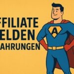 Superheld Illustration für Affiliate Helden Erfahrungen im Affiliate-Marketing