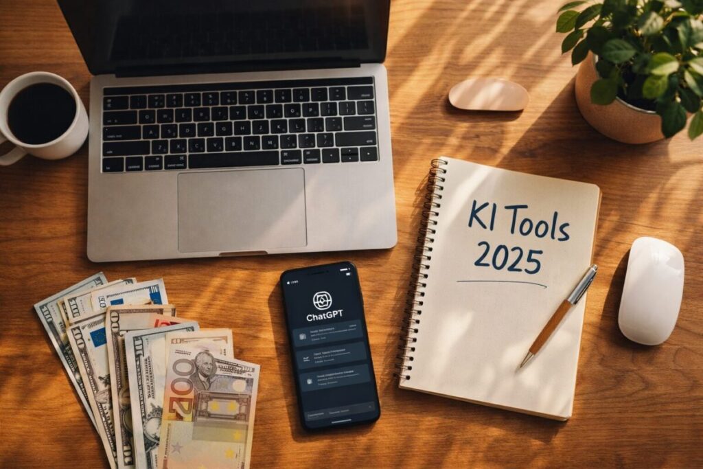 Mit KI Geld verdienen 2025 – 7 Tools für berufstätige Väter ohne Vorkenntnisse (ChatGPT, Jasper AI, Midjourney)